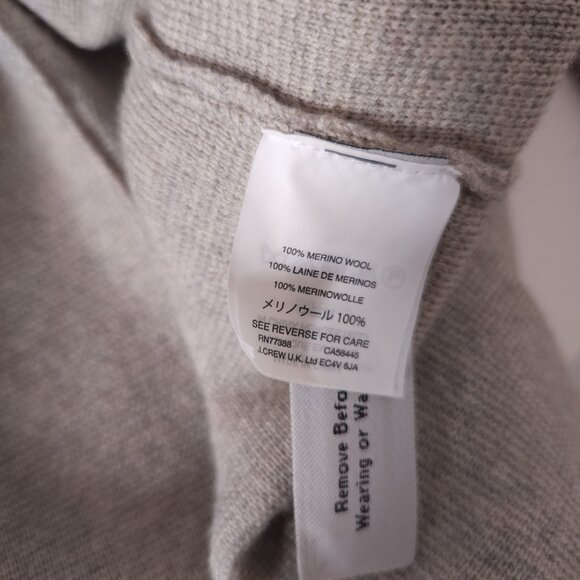 J.Crew Womens 100% Merino Wool Blazer Jacket M Gray Minimalist Career Office - Picture 10 of 14